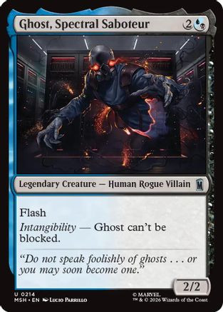 Ghost, Spectral Saboteur (MSH-214) - Marvel Super Heroes Foil、Wizards of the Coast、kayou