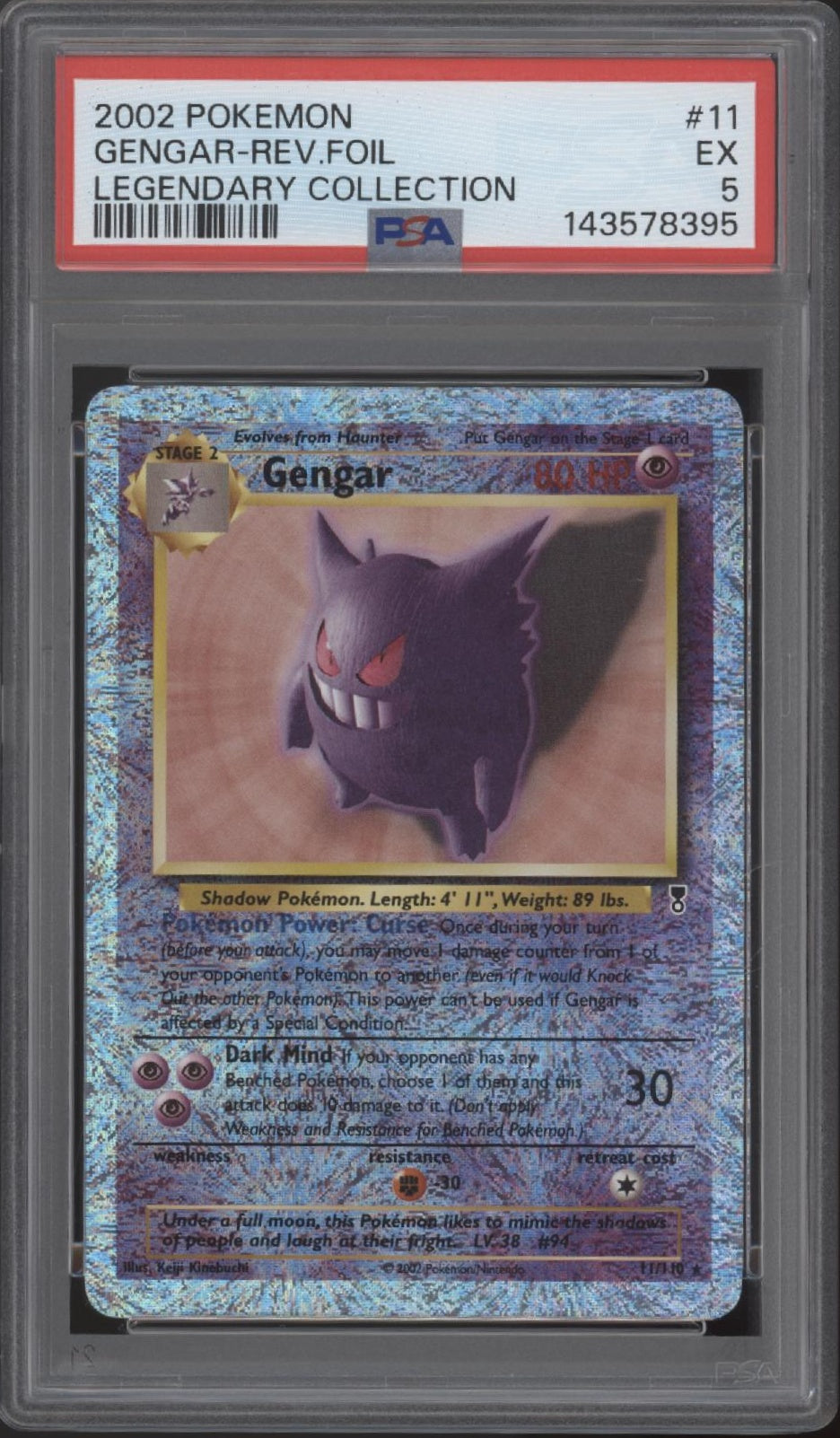 Gengar Pokemon Legendary Collection Reverse Foil #11 PSA 5、Collector Store LLC Gaming、kayou