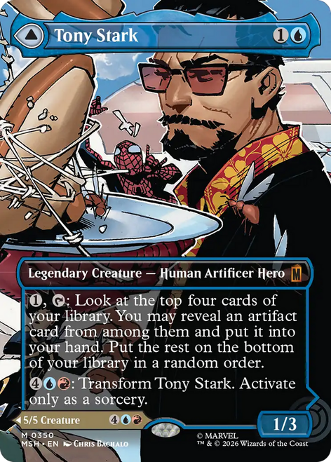 Tony Stark // The Invincible Iron Man (Borderless Scene) | Marvel Super Heroes、Magic: The Gathering、kayou