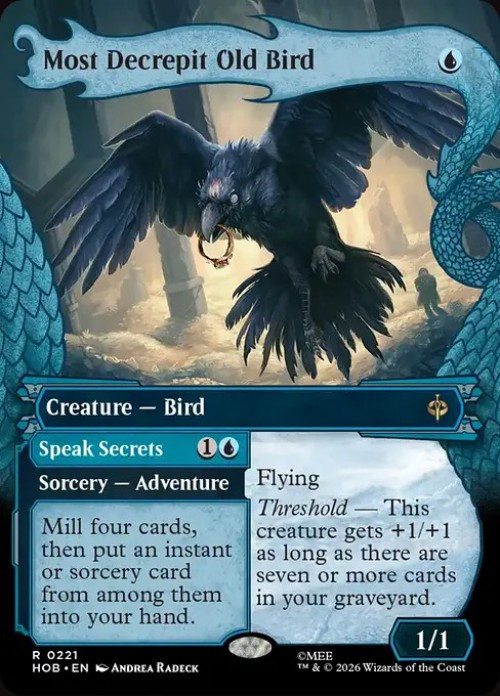MtG The Hobbit Rare Most Decrepit Old Bird // Speak Secrets #221 Dragon Hoard Frame、ToyWiz、kayou