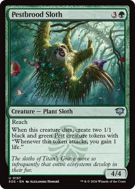 Pestbrood Sloth (Foil) | Secrets of Strixhaven、Magic: The Gathering、kayou
