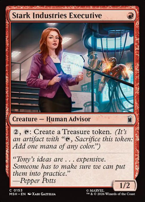 MtG Marvel Super Heroes Common FOIL Stark Industries Executive #153、ToyWiz、kayou