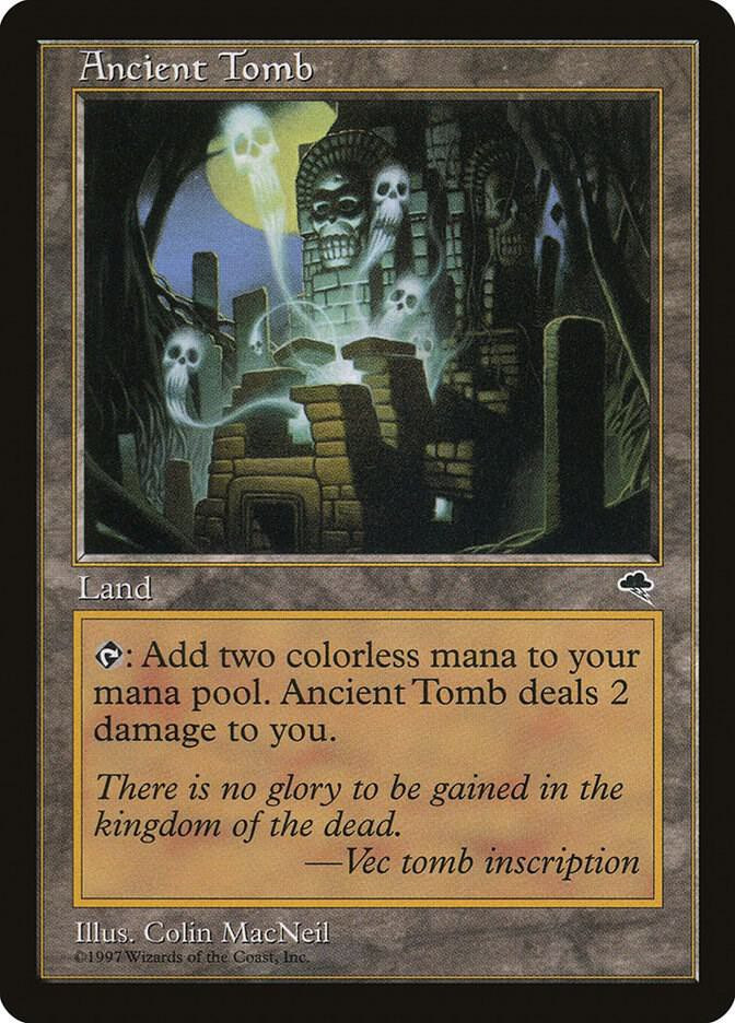 MtG Tempest Uncommon Ancient Tomb Heavily Played、ToyWiz、kayou