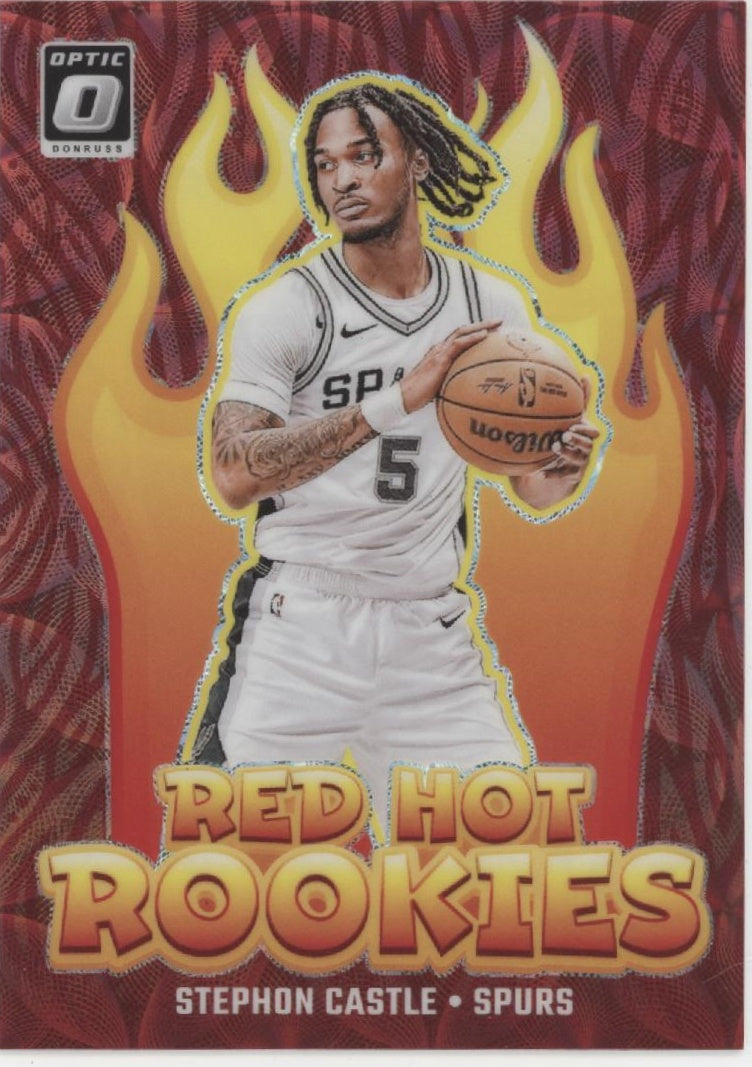 Stephon Castle 2024-25 Donruss Optic Red Hot Rookies Red International Prizm #13、Collector Store LLC、kayou