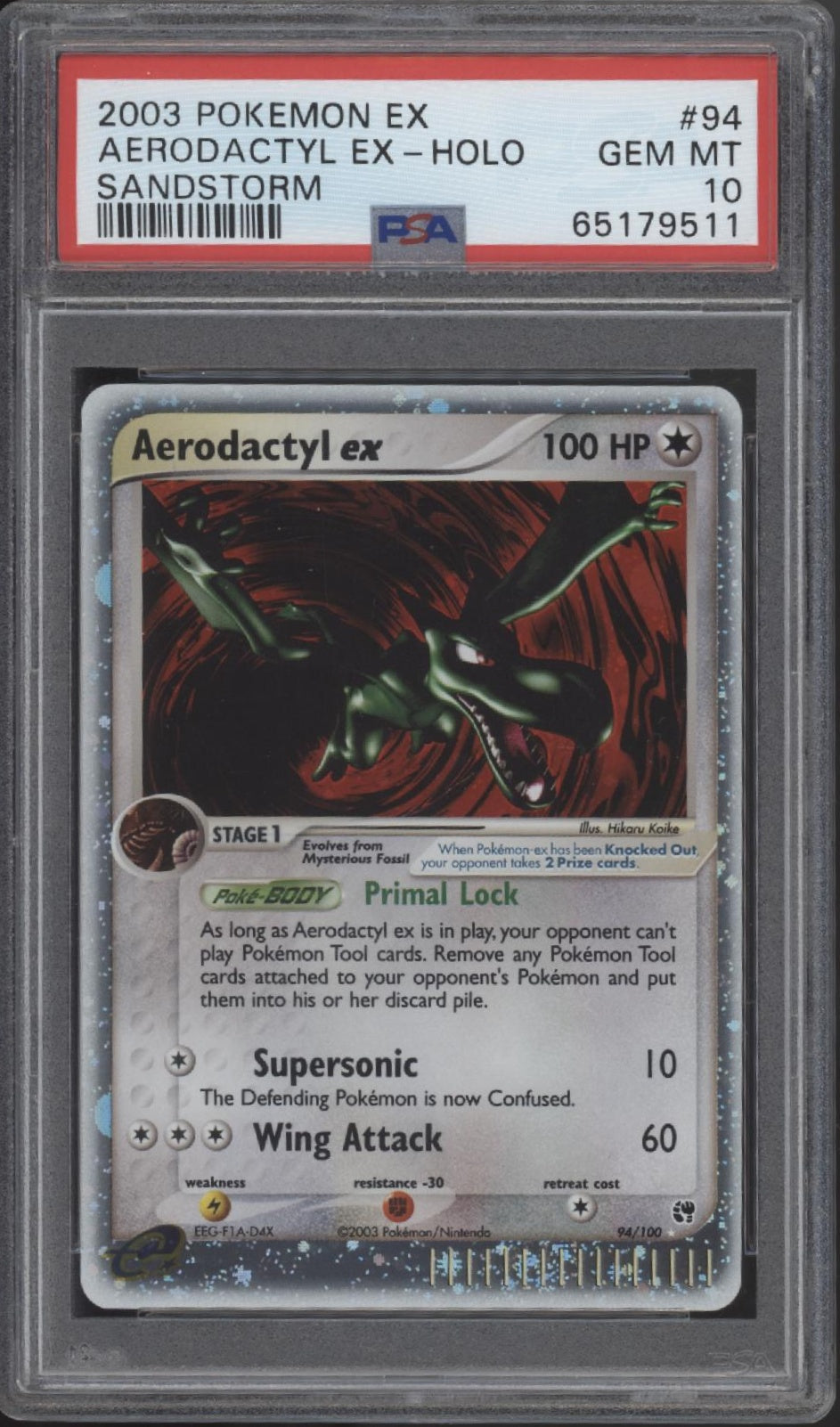 Aerodactyl ex Pokemon Sandstorm Holo #94 PSA 10、Collector Store LLC Gaming、kayou