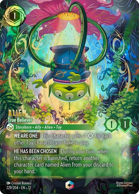 Alien - True Believer (Enchanted Rare) | Wilds Unknown、Disney Lorcana、kayou