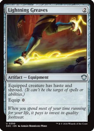 Lightning Greaves (SOC-350) - Commander: Secrets of Strixhaven、Wizards of the Coast、kayou