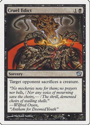 Cruel Edict (9ED-121) - 9th Edition、Wizards of the Coast、kayou