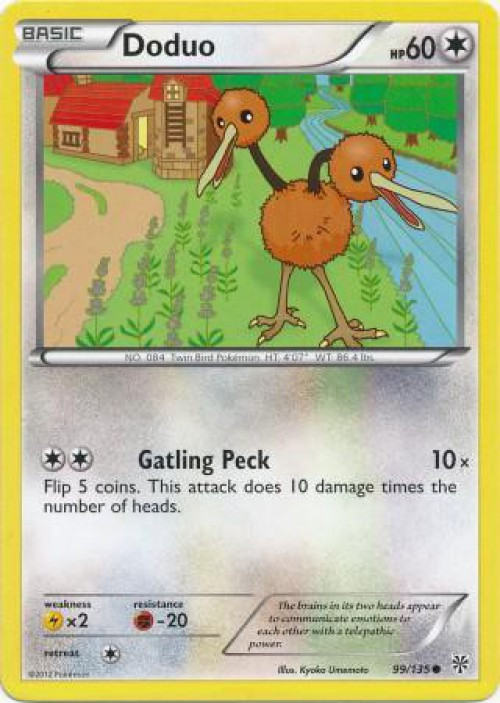 Pokemon Trading Card Game Black & White Plasma Storm Common Doduo #99 Lightly Played、ToyWiz、kayou