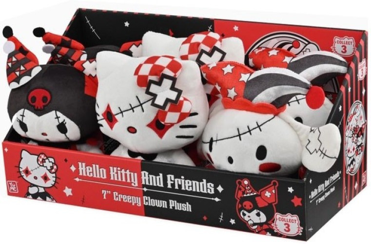 Hello Kitty & Friends Sanrio Cute Creepy Clown Hello Kitty, Kuromi & Cinnamoroll Plush Box Assortment 2 of Each (Pre-Order ships March)、ToyWiz、kayou