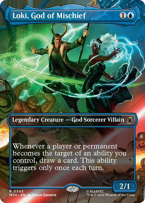 Loki, God of Mischief (Borderless Scene Foil) | Marvel Super Heroes、Magic: The Gathering、kayou