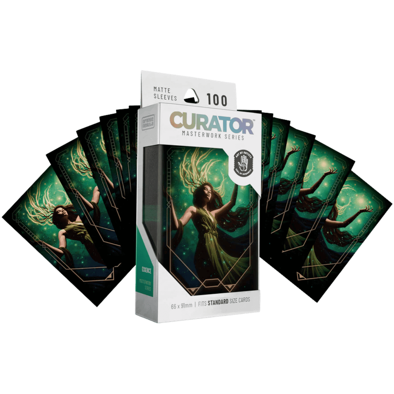 Curator Masterworks Sleeves: Essence - Matte Standard Size (100ct) (Add to cart to see price)、Orange Nebula、kayou