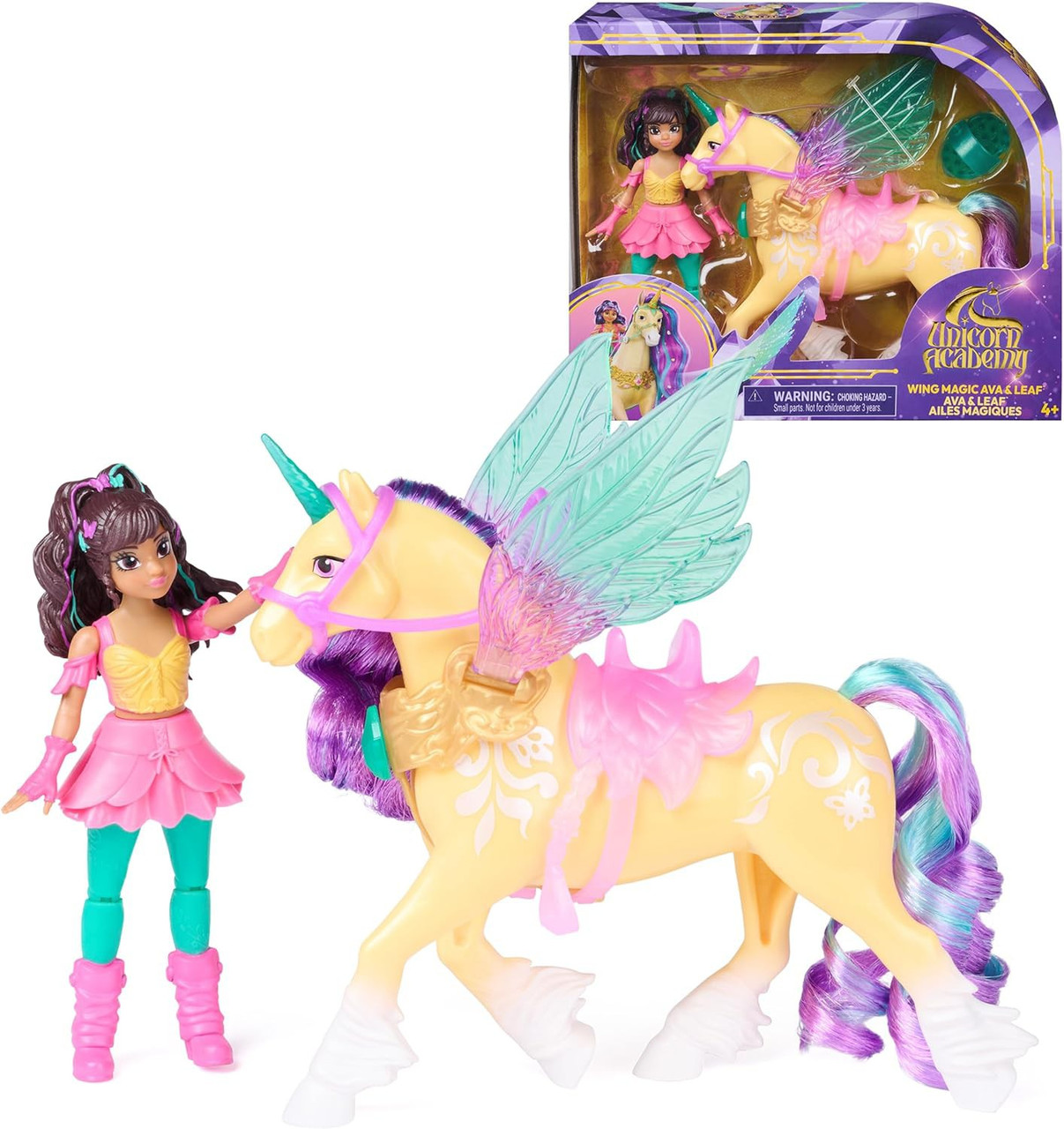 Unicorn Academy Wing Magic Ava & Leaf 4.5-Inch Figure Set、ToyWiz、kayou