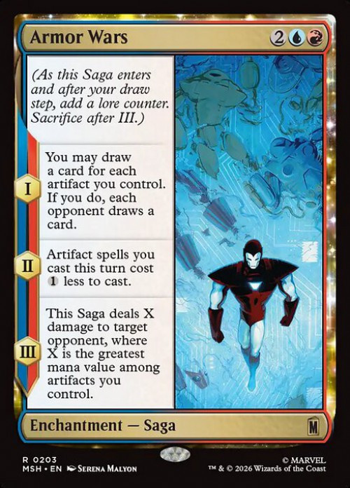 MtG Marvel Super Heroes Rare Armor Wars #203、ToyWiz、kayou
