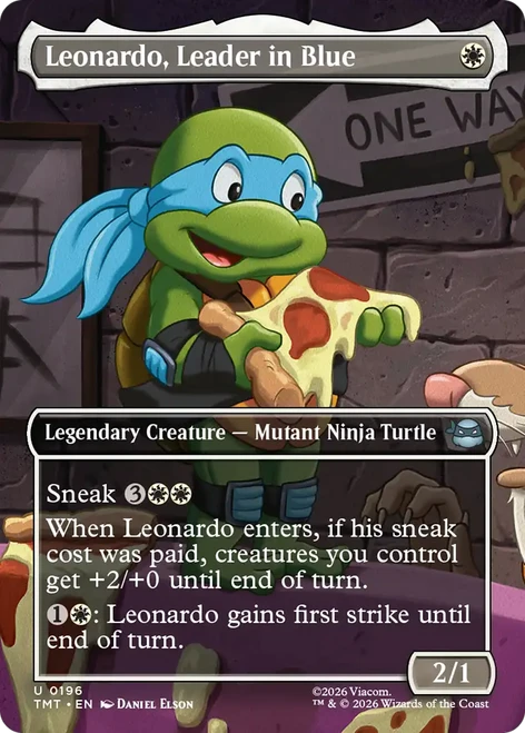 Leonardo, Leader in Blue (Borderless Scene) | Teenage Mutant Ninja Turtles、Magic: The Gathering、kayou