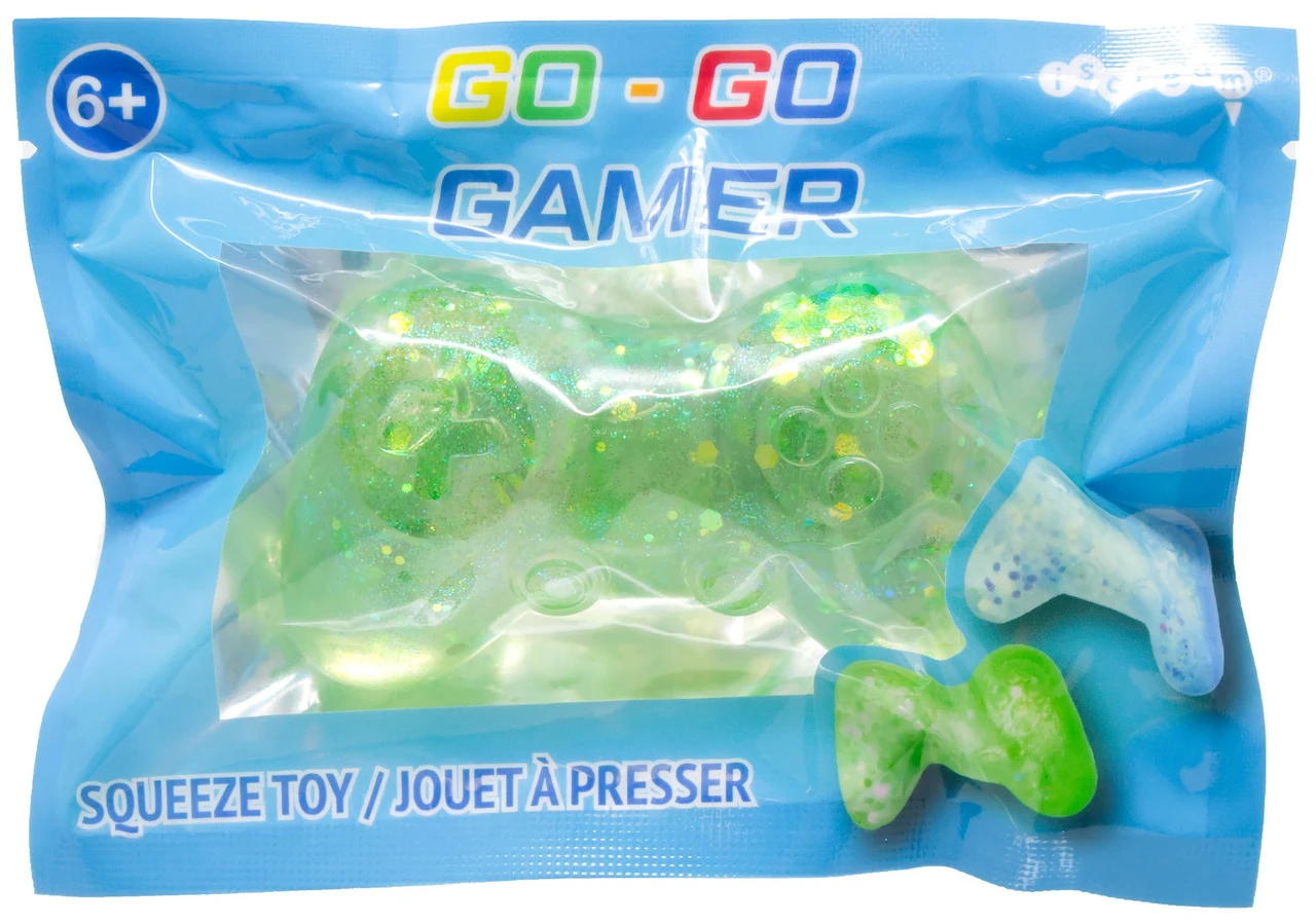 Iscream Go-Go Gamer GREEN 3.5-Inch Squeeze Toy、ToyWiz、kayou