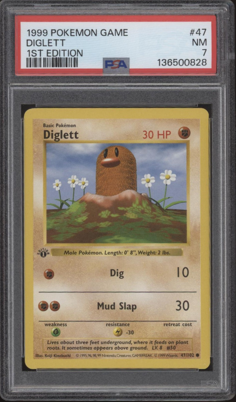 Diglett Pokemon Base Set 1st Edition #47 PSA 7、Collector Store LLC Gaming、kayou