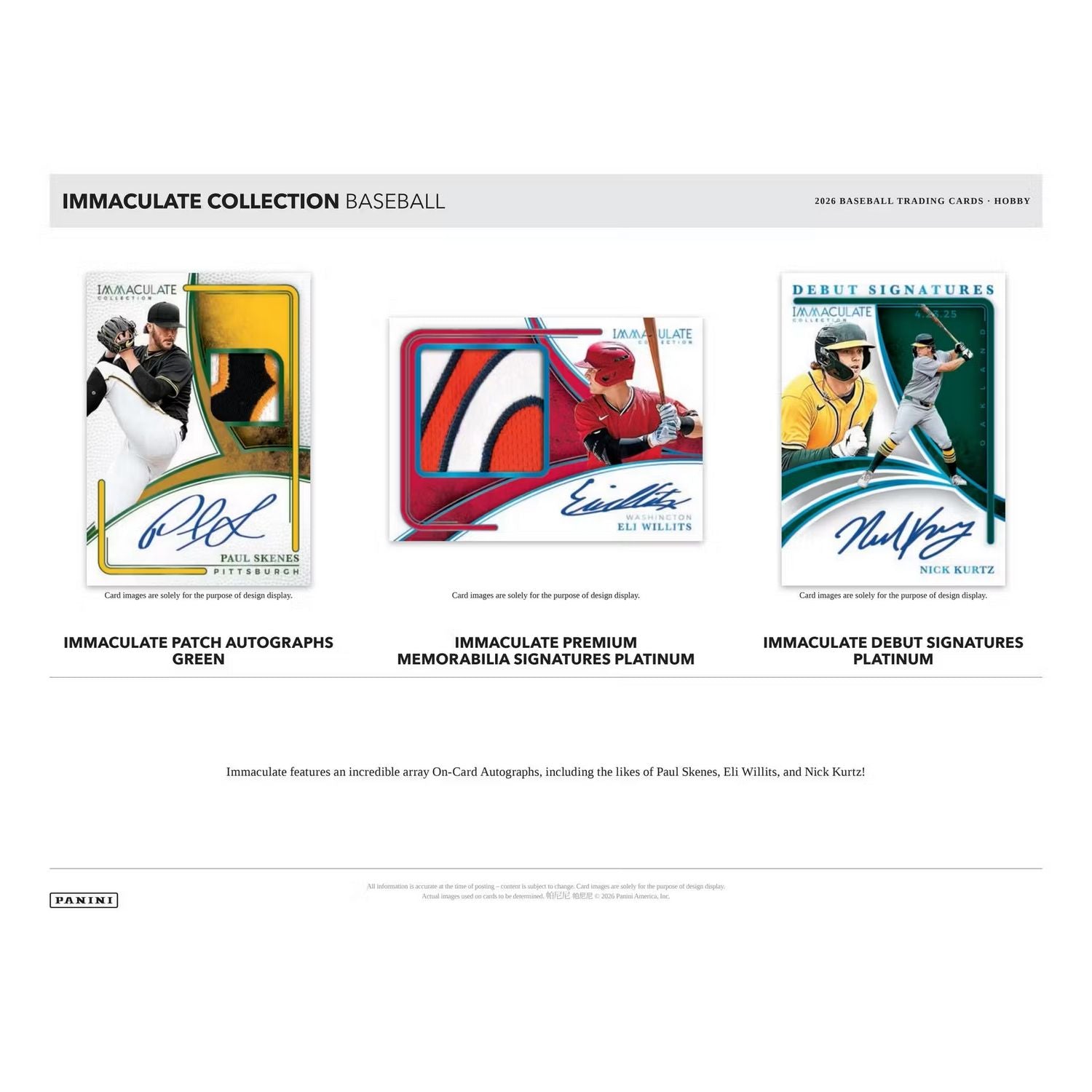 2026 Panini Immaculate Baseball Hobby Box、Panini、kayou