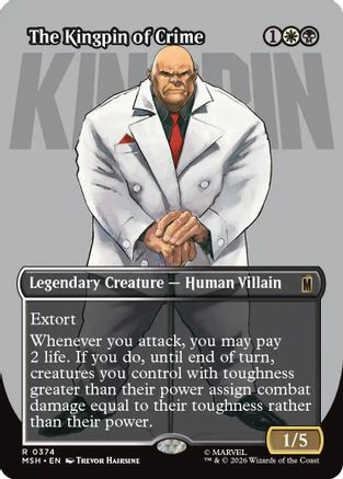 The Kingpin of Crime (Borderless) (0374) (MSH-374) - Marvel Super Heroes Foil、Wizards of the Coast、kayou