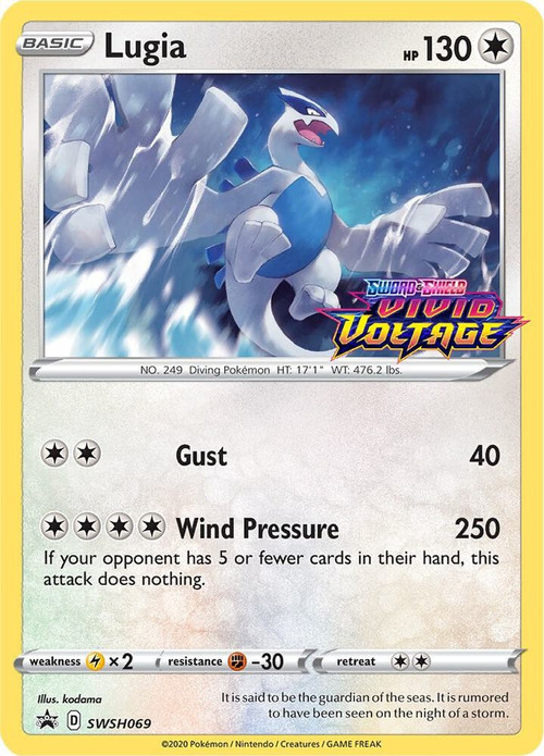 Pokemon Trading Card Game Sword & Shield Promo Lugia SWSH069 Vivid Voltage Stamp、ToyWiz、kayou