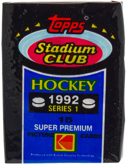 NHL Topps 1992 Series 1 Stadium Club Hockey Trading Card Pack、ToyWiz、kayou
