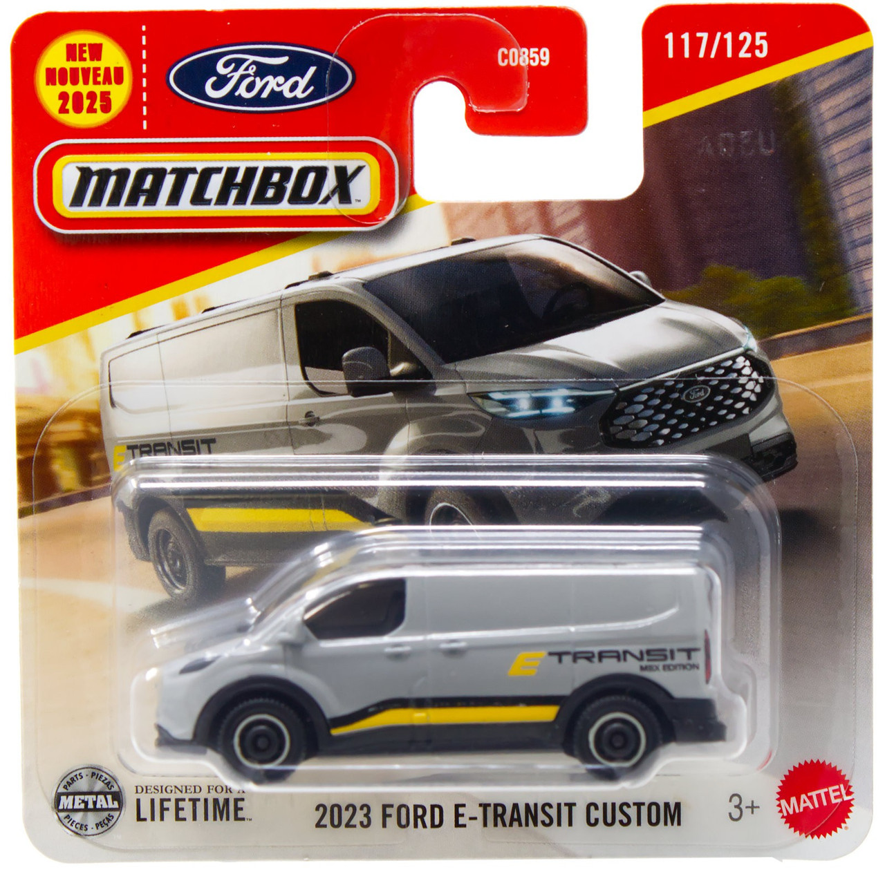Matchbox 2023 Ford E-Transit Custom Diecast Car Grey、ToyWiz、kayou