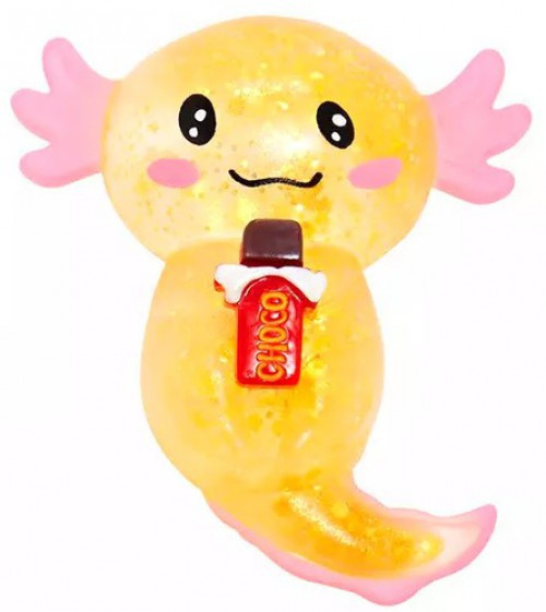Squishy Snacks-Alotl ORANGE 3-Inch Squeeze Toy、ToyWiz、kayou
