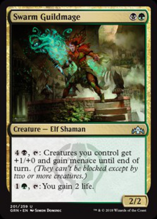 MtG Trading Card Game Guilds of Ravnica Uncommon FOIL Swarm Guildmage #201、ToyWiz、kayou
