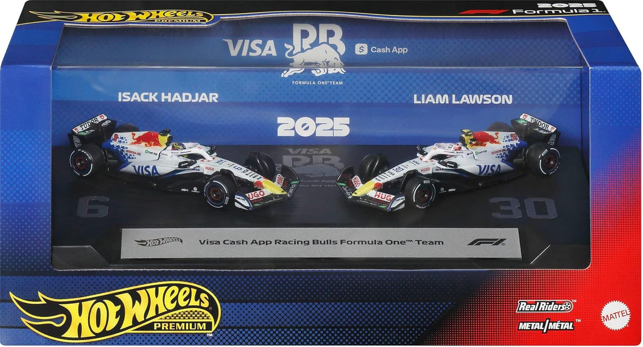 Hot Wheels Premium Visa Cash App Racing Bulls Formula One Team Die Cast Car Set、ToyWiz、kayou