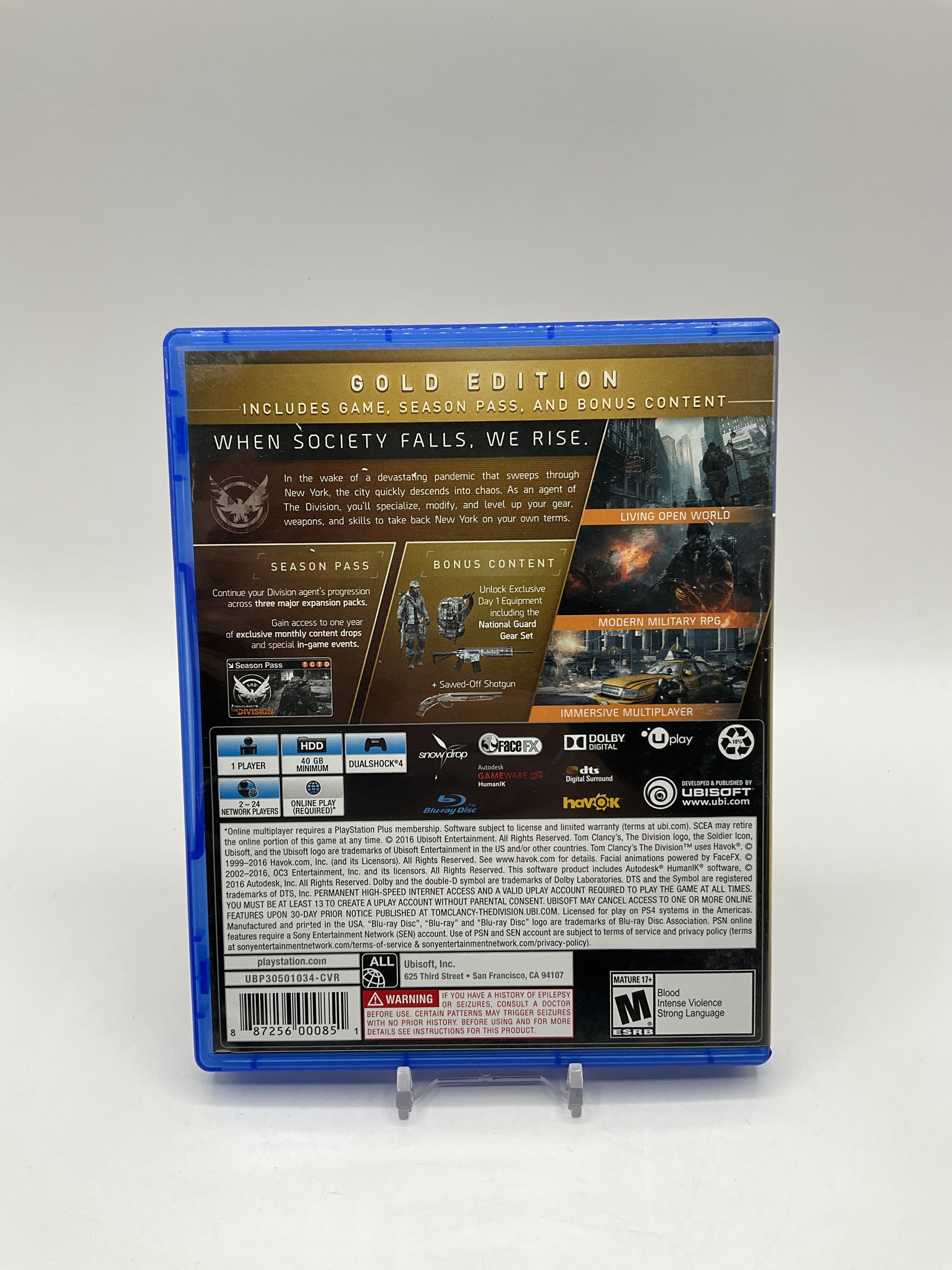 Tom Clancy's The Division Gold Edition Playstation 4 Used、Collector Store LLC - VG、kayou