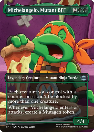 Michelangelo, Mutant BFF (Borderless Scene Foil) | Teenage Mutant Ninja Turtles、Magic: The Gathering、kayou