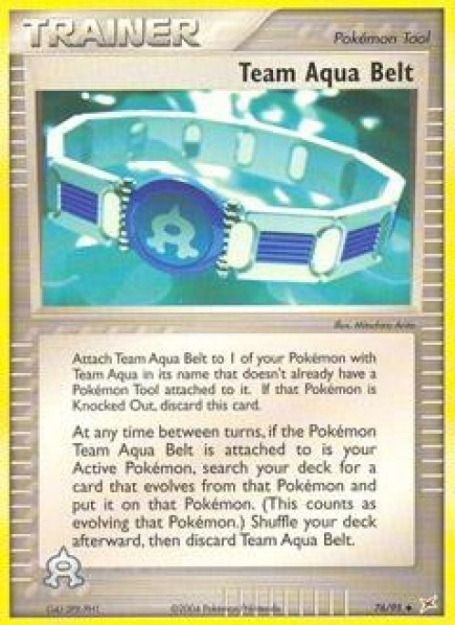 Pokemon EX Team Magma vs Team Aqua Uncommon Team Aqua Belt #76 Reverse Holo Moderately Played、ToyWiz、kayou