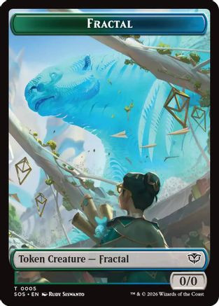 Fractal (0005) // Spirit (0011) Double-Sided Token (SOS-5 // 11) - Secrets of Strixhaven、Wizards of the Coast、kayou