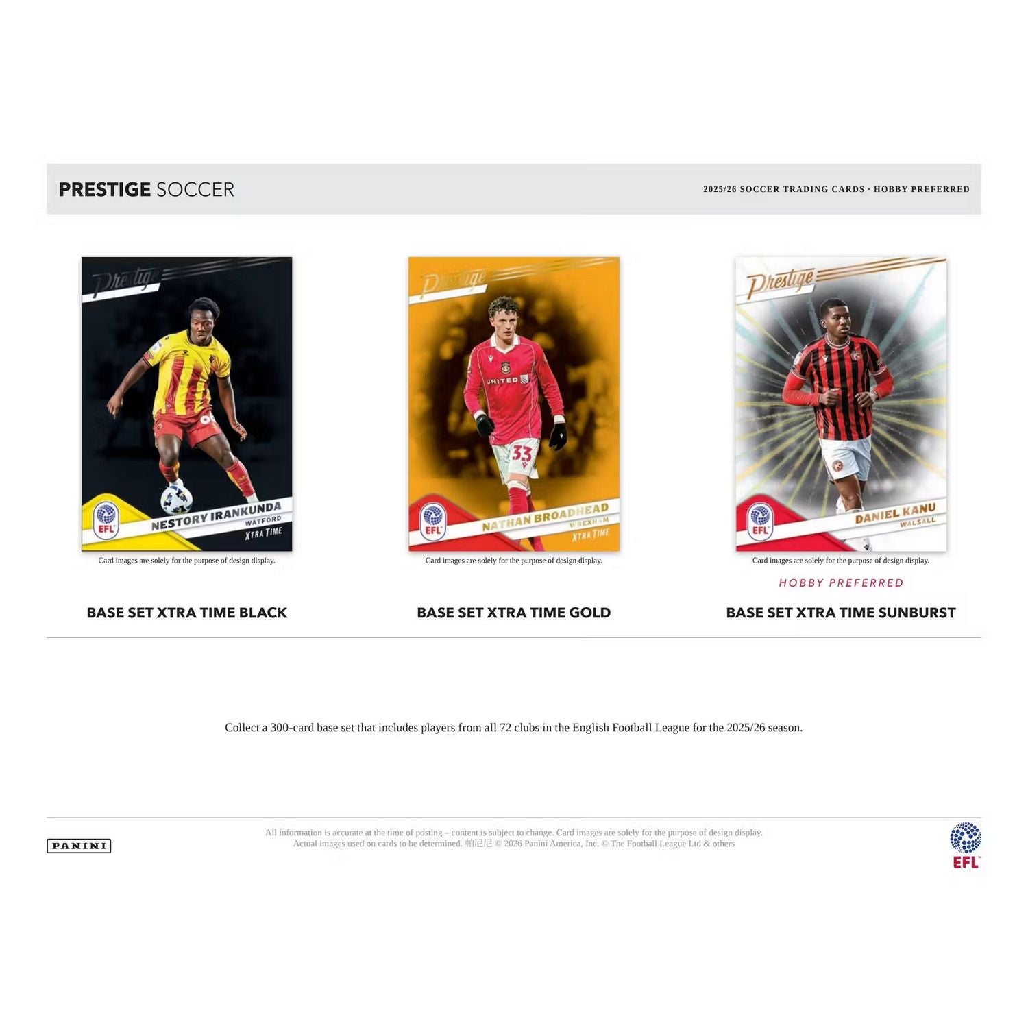 2025-26 Panini Prestige EFL Soccer Hobby Preferred Box、Panini、kayou
