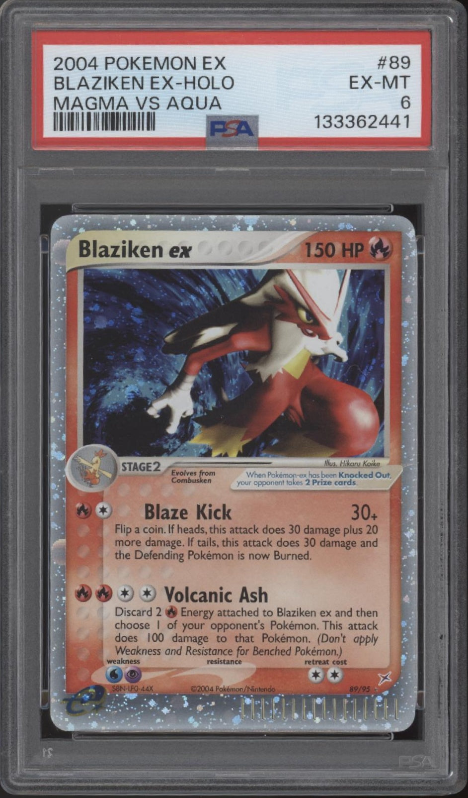 Blaziken ex Pokemon Magma vs Aqua Holo #89 PSA 6、Collector Store LLC Gaming、kayou