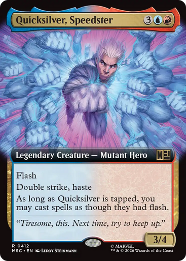 Quicksilver, Speedster (Extended Art) | Marvel Super Heroes Commander、Magic: The Gathering、kayou