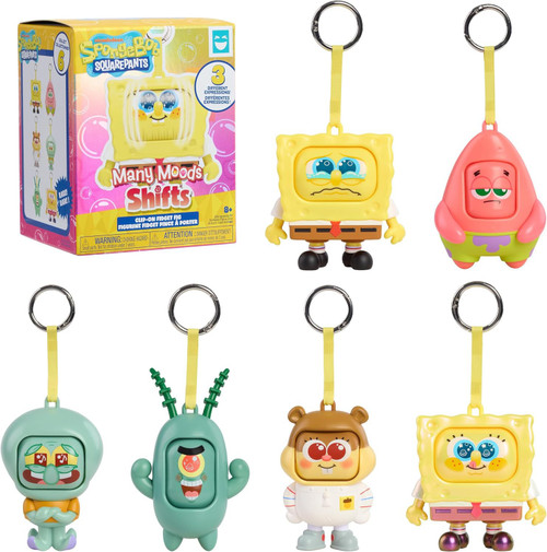 Spongebob Squarepants Happy Haul Many Moods Shifts Clip-On Fidget Fig Mystery Pack 1 RANDOM Figure、ToyWiz、kayou