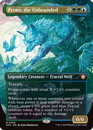 Primo, the Unbounded (Borderless) (SOC-006) - Commander: Secrets of Strixhaven、Wizards of the Coast、kayou