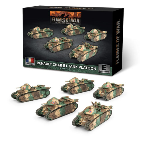 Flames of War - French: Renault Char B1 Tank Platoon (x5)、Gale Force Nine、kayou