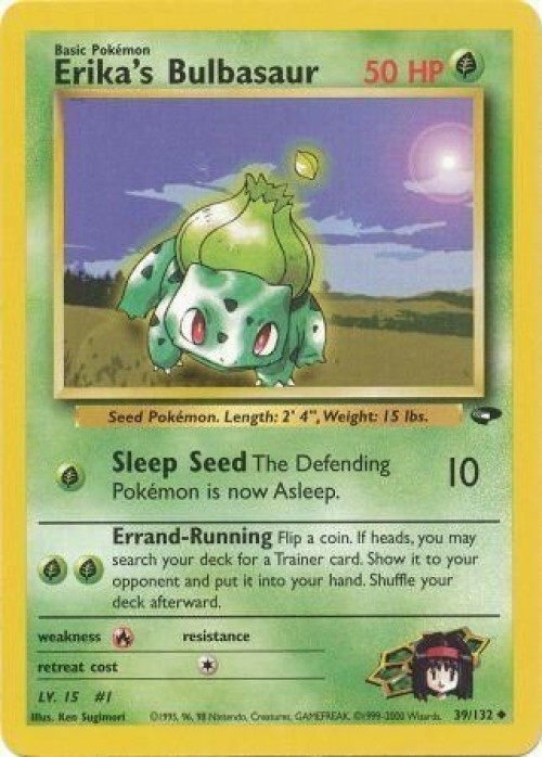 Pokemon Gym Challenge Uncommon Erika's Bulbasaur #39 1st Edition、ToyWiz、kayou
