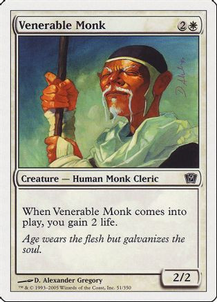 Venerable Monk (9ED-051) - 9th Edition、Wizards of the Coast、kayou