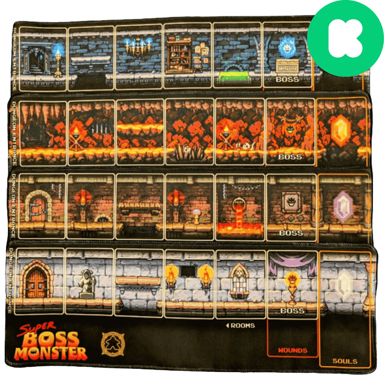 Super Boss Monster: Neoprene Player Mats (4)、Brotherwise Games、kayou