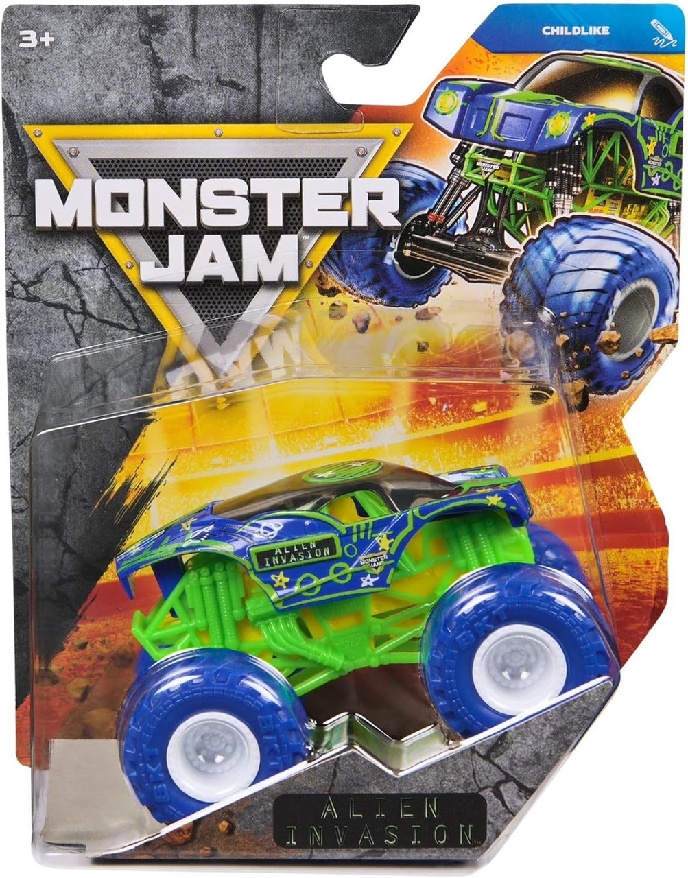 Monster Jam Childlike Series 45 Alien Invasion Diecast Car、ToyWiz、kayou