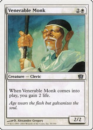 Venerable Monk (8ED-055) - 8th Edition Foil、Wizards of the Coast、kayou