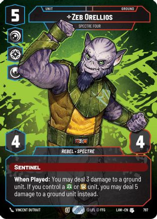 Zeb Orellios - Spectre Four (Prestige) (797) - A Lawless Time、Fantasy Flight Games、kayou