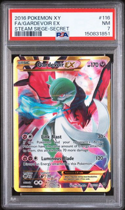 Pokemon Steam Siege Ultra Rare Gardevoir EX #116 PSA 7、ToyWiz、kayou