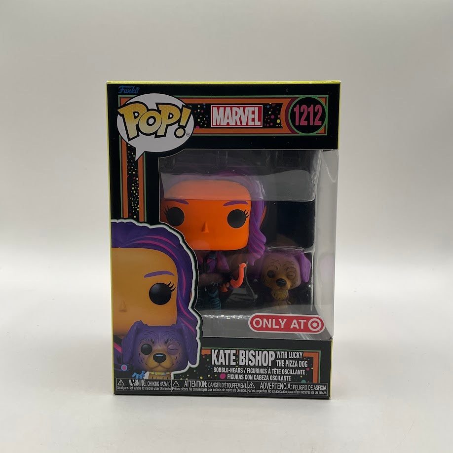 Kate Bishop with Lucky the Pizza Dog (Blacklight) Funko Pop! Marvel #1212 Target、Funko、kayou