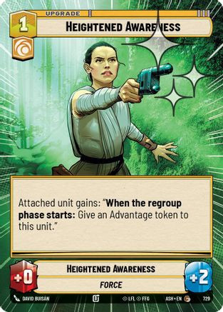 Heightened Awareness (Hyperspace Foil) (729) - Ashes of the Empire Foil、Fantasy Flight Games、kayou
