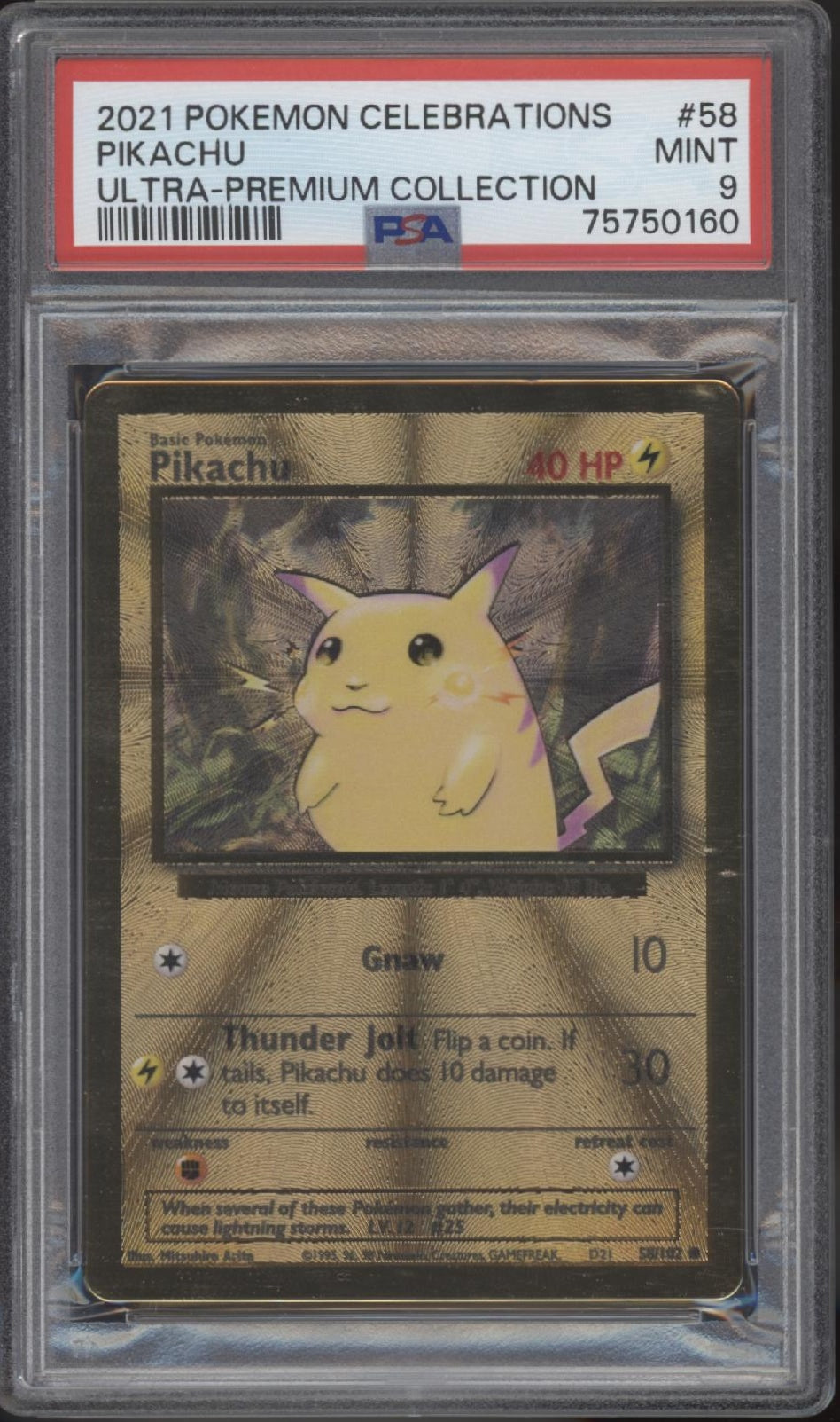Pikachu Pokemon Celebrations Ultra Premium Collection Metal Card #58 PSA 9、Collector Store LLC Gaming、kayou