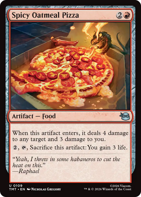 Spicy Oatmeal Pizza (Foil) | Teenage Mutant Ninja Turtles、Magic: The Gathering、kayou